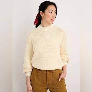 Alex Mill button back Chunky Knit Cotton Sweater